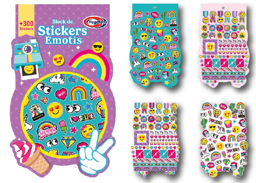 ETIQUETA ESCOLAR SBA1916V BLOCK EMOJIS